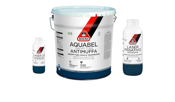 Idropittura traspirante per interni Aquabel base Bc bianco-Boero