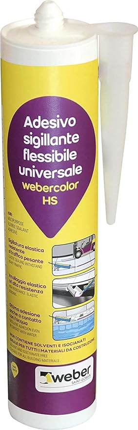 Adesivo sigillante flessibile universale Webercolor hs(12pezzi)