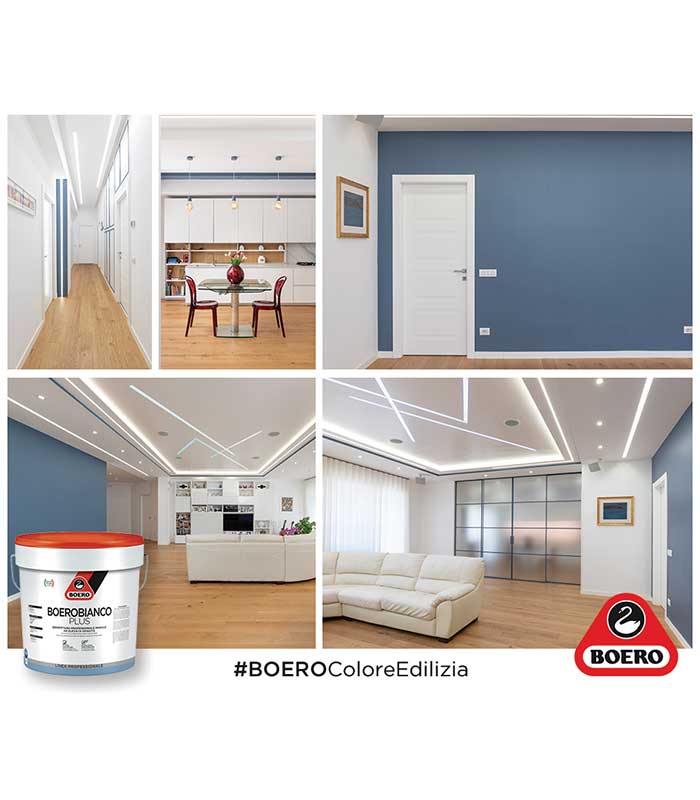Idroptittura traspirante murale,professionale,elevata opacità Boerobianco