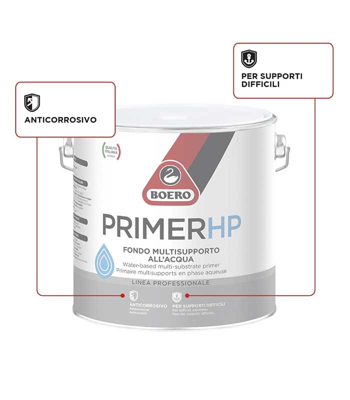 Primer multisupporto all'acqua -Boero Hp-bianco
