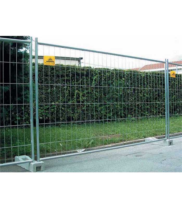 Recinzione mobile da cantiere in acciaio zincato
